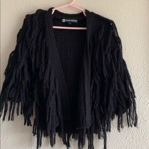 Black fringe toddler sweater